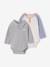 Lot de 2 bodies naissance manches longues col polo gris chiné 1 - vertbaudet enfant 