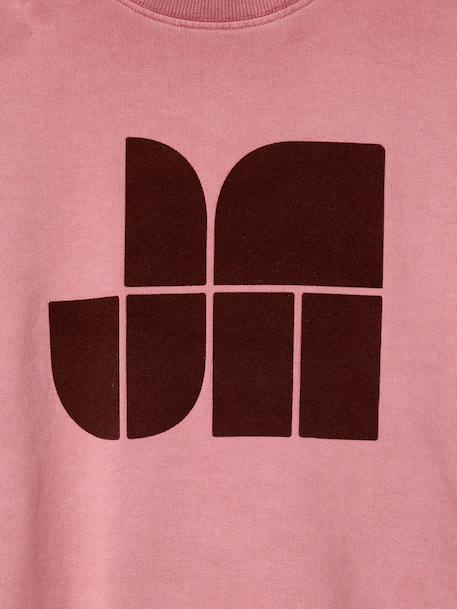 Sweat fille manches longues écru+vieux rose 6 - vertbaudet enfant 