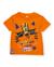 T-shirt garçon en maille avec imprimé tigre sur le devant Orange 1 - vertbaudet enfant 
