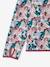 Sweat sport zippé matière technique fille motifs fleurs anthracite+écru+vert imprimé+vieux rose 17 - vertbaudet enfant 