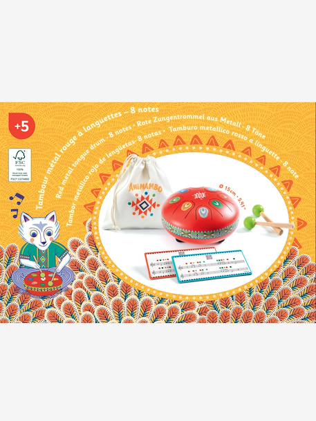 Tambour Animambo rouge+violet 6 - vertbaudet enfant 