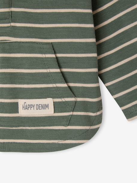 T-shirt à capuche bébé bleu glacier+sable+tomette+vert 21 - vertbaudet enfant 