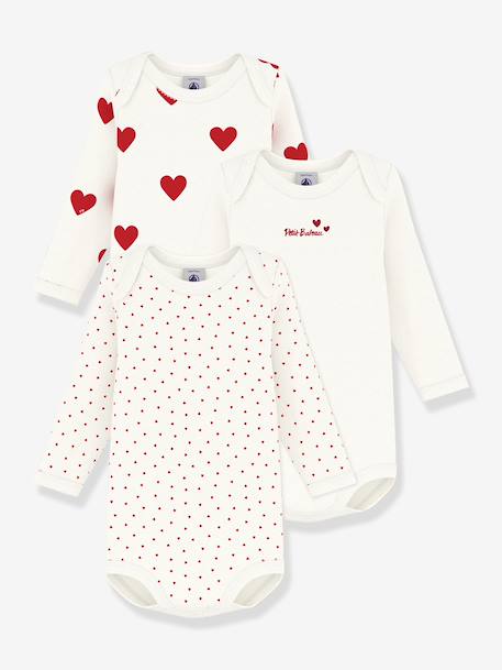 Lot de 3 bodies manches longues blanc+lot blanc 4 - vertbaudet enfant 
