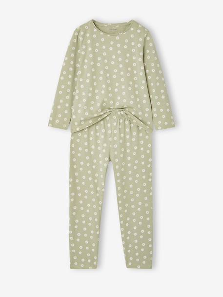 Lot 2 pyjamas fille vert sauge 5 - vertbaudet enfant 