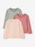 Lot de 3 t-shirts manches longues fille vieux rose 1 - vertbaudet enfant 