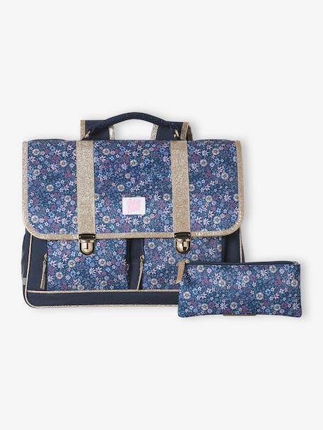 Cartable fille bleu foncé 1 - vertbaudet enfant 