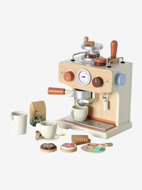 Grande cafetière avec accessoires en bois FSC® écru 4 - vertbaudet enfant 