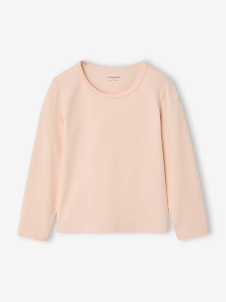 Lot de 3 t-shirts manches longues fille vieux rose 2 - vertbaudet enfant 