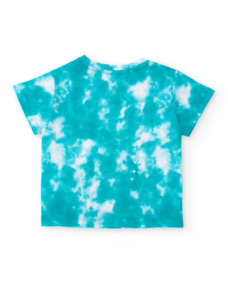 T-shirt garçon en maille avec détail en relief Bleu 3 - vertbaudet enfant 