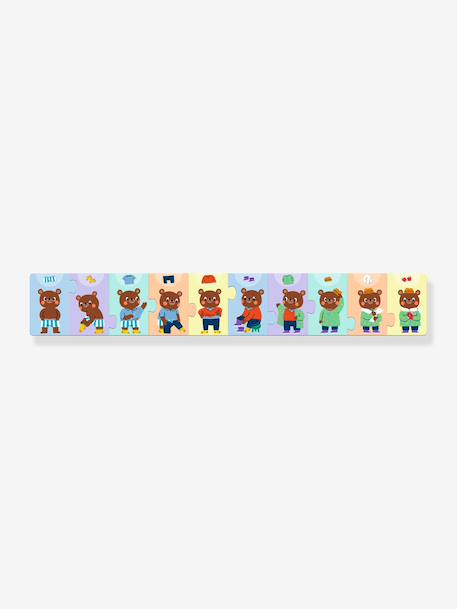 Puzzle frise Nounours s'habille bleu 3 - vertbaudet enfant 