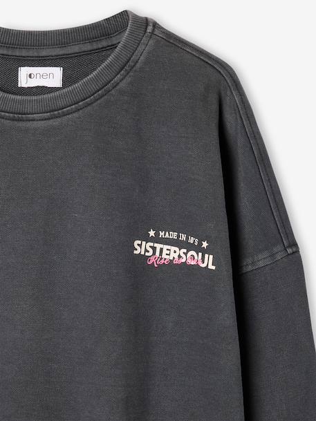 Sweat fille manches longues anthracite 3 - vertbaudet enfant 