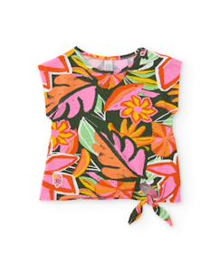 T-shirt fille en maille avec nœud au bas  - vertbaudet enfant