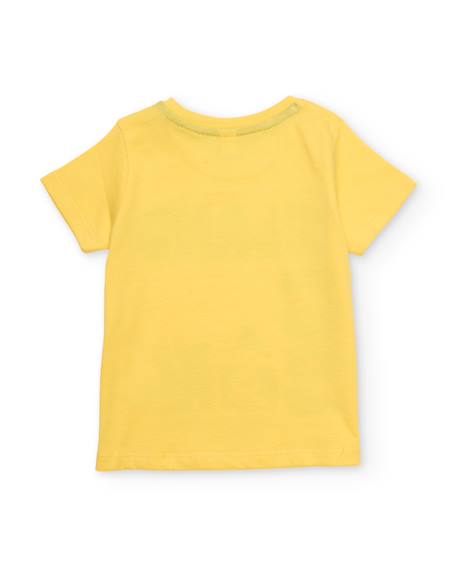 T-shirt en maille pour garçon avec imprimé illustré Jaune 2 - vertbaudet enfant 