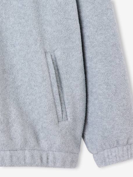 Sweat polaire garçon col montant gris chiné 4 - vertbaudet enfant 