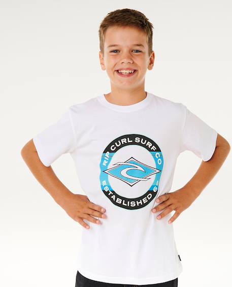 T-shirt staple filler garçon Light aqua+White 12 - vertbaudet enfant 