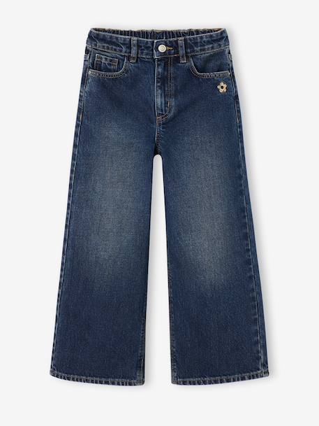 Jean fille large bleu+bleu moyen+denim black+denim bleached+denim brut+denim gris+stone 2 - vertbaudet enfant 