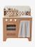 Cuisine en bois FSC® avec accessoires caramel+écru+rose+vert sauge 2 - vertbaudet enfant 