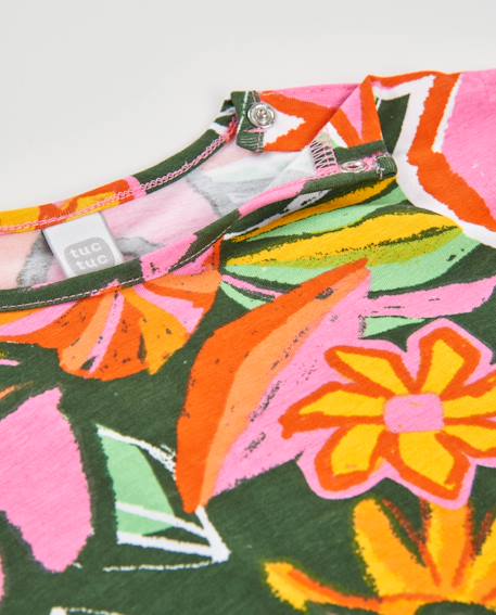 T-shirt fille en maille avec nœud au bas Orange 3 - vertbaudet enfant 