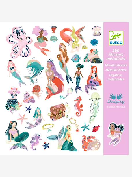 160 stickers Sirènes rose 1 - vertbaudet enfant 