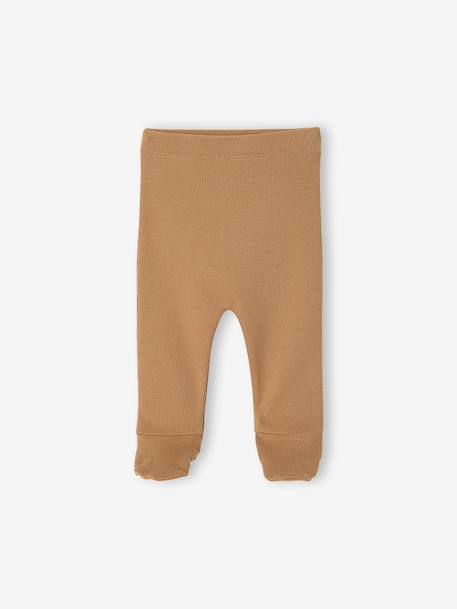 Lot de 2 pantalons naissance à pieds cappuccino 3 - vertbaudet enfant 