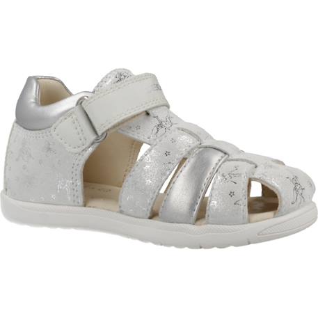 Sandales en cuir à scratch Argent 5 - vertbaudet enfant 