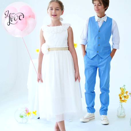Pantalon chino bleu ciel | ambroise Bleu 5 - vertbaudet enfant 