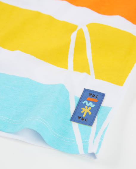 T-shirt garçon en maille à rayures horizontales Blanc 4 - vertbaudet enfant 