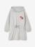 Robe courte à capuche fille gris chiné+marine 2 - vertbaudet enfant 
