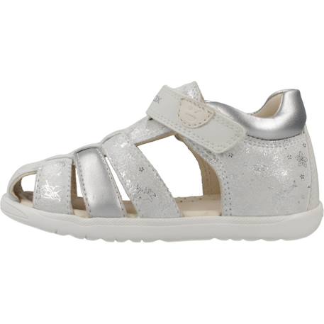 Sandales en cuir à scratch Argent 2 - vertbaudet enfant 