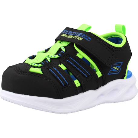 Sandales bébé garçon légère souple Bleu blnv+Noir bklm+Rouge rdbk 10 - vertbaudet enfant 