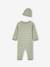 Ensemble combinaison et bonnet bébé vert sauge 3 - vertbaudet enfant 