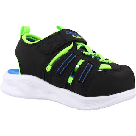 Sandales bébé garçon légère souple Bleu blnv+Noir bklm+Rouge rdbk 11 - vertbaudet enfant 