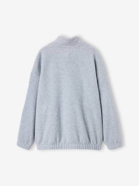 Sweat polaire garçon col montant gris chiné 2 - vertbaudet enfant 