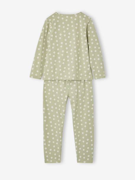 Lot 2 pyjamas fille vert sauge 9 - vertbaudet enfant 