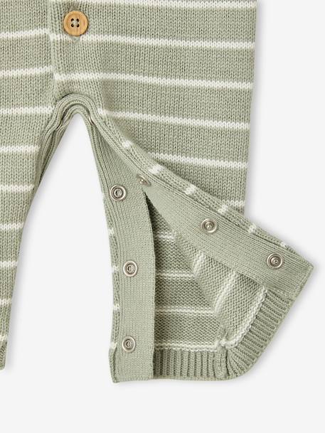 Ensemble combinaison et bonnet bébé vert sauge 5 - vertbaudet enfant 