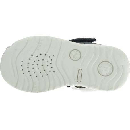 Sandales en cuir à scratch Bleu+Marine+Marine   jaune foncé 12 - vertbaudet enfant 