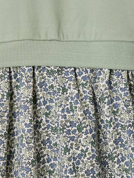 Robe bi-matière fille anthracite+écru+mauve+vert sauge 17 - vertbaudet enfant 