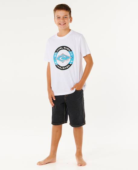 T-shirt staple filler garçon Light aqua+White 10 - vertbaudet enfant 