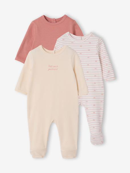 Lot de 3 dors bien bébé ouverture dos  - vertbaudet enfant
