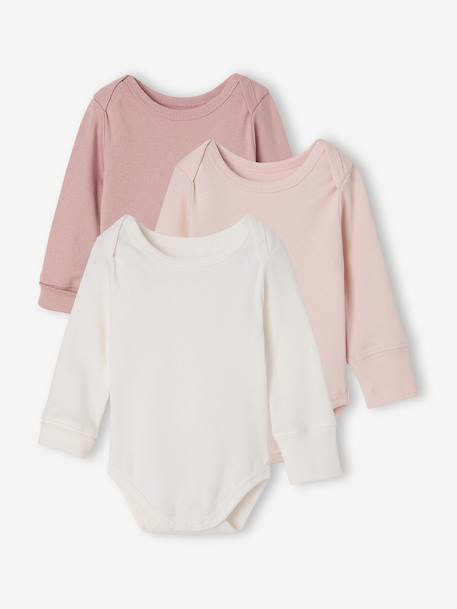 Lot de 3 bodies manches longues bébé fille  - vertbaudet enfant