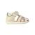 Sandales en cuir  à scratch Blanc argent 1 - vertbaudet enfant 