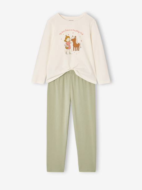 Lot 2 pyjamas fille vert sauge 2 - vertbaudet enfant 
