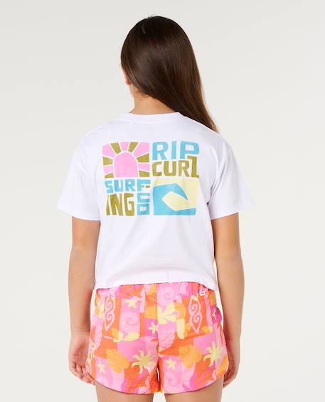 T-shirt catalina island crop fille White 3 - vertbaudet enfant 