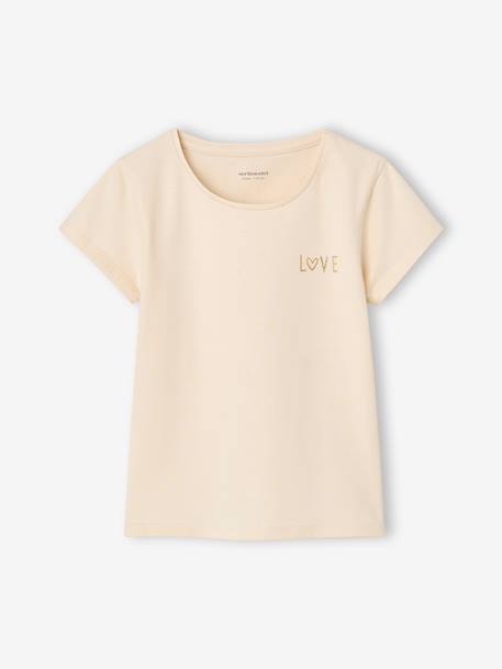 Lot de 3 T-shirts manches courtes fille beige 2 - vertbaudet enfant 