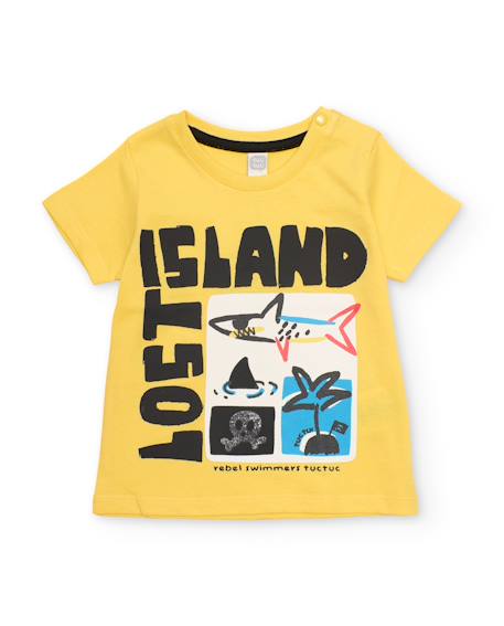 Bébé-T-shirt, sous-pull-T-shirt en maille pour garçon avec imprimé illustré