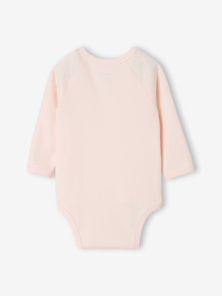 Lot de 2 bodies naissance manches longues cappuccino+rose pâle+vert sauge 4 - vertbaudet enfant 