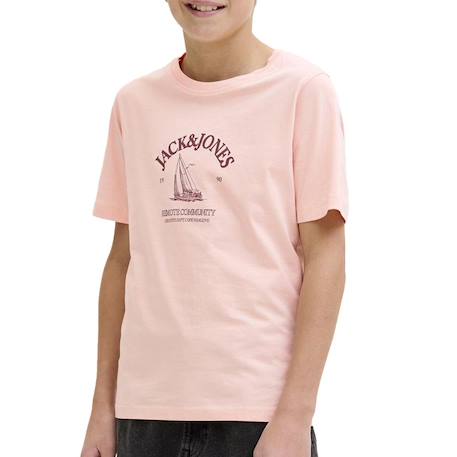 T-shirt garçon à manches courtes tucket Blanc+Noir+Rose 5 - vertbaudet enfant 