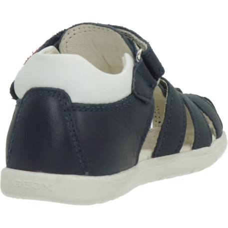 Sandales en cuir à scratch Bleu+Marine+Marine   jaune foncé 3 - vertbaudet enfant 