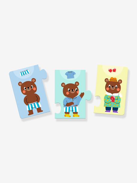 Puzzle frise Nounours s'habille bleu 4 - vertbaudet enfant 