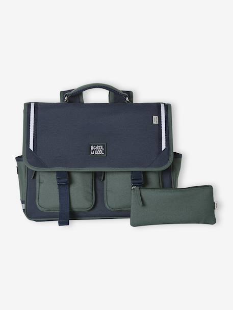 Cartable garçon personnalisable bleu foncé 1 - vertbaudet enfant 